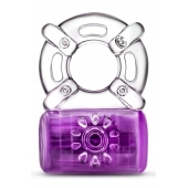 Фиолетовое эрекционное виброкольцо One Night Stand Vibrating C-Ring - Blush Novelties - в Самаре купить с доставкой