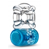 Синее эрекционное виброкольцо One Night Stand Vibrating C-Ring - Blush Novelties - в Самаре купить с доставкой