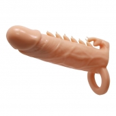 Телесная удлиняющая насадка Penis Sleeve Emmitt - 17 см. - Baile - в Самаре купить с доставкой