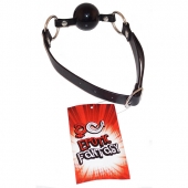 Силиконовый черный кляп-шарик на ремне Black Ballgag - Erotic Fantasy - купить с доставкой в Самаре