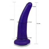 Фиолетовая гладкая изогнутая насадка-плаг - 13,3 см. - LOVETOY (А-Полимер) - купить с доставкой в Самаре