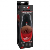 Коричневый мастурбатор-вагина с вибрацией Fuck-O-Matic 2 - Pipedream - в Самаре купить с доставкой