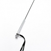 Черный кожаный стек с гладкой ручкой - 55 см. - Crazy Handmade - купить с доставкой в Самаре