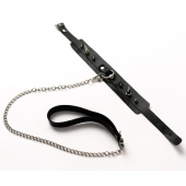 Черный ошейник с шипами и поводком - Crazy Handmade - купить с доставкой в Самаре