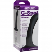 Черная изогнутая насадка Vac-U-Lock G-Spot - 16,5 см. - Doc Johnson - купить с доставкой в Самаре