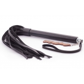 Черная кожаная плеть  Индиго  - 50 см. - Crazy Handmade - купить с доставкой в Самаре