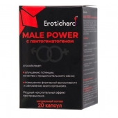 Капсулы для мужчин Erotichard male power с пантогематогеном - 20 капсул (0,370 гр.) - Erotic Hard - купить с доставкой в Самаре