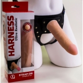 Страпон Харнесс из трусиков и насадки-фаллоса - 17,5 см. - LOVETOY (А-Полимер) - купить с доставкой в Самаре