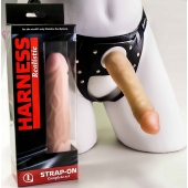 Телесная насадка-фаллос на трусиках с плугом - 16,5 см. - LOVETOY (А-Полимер) - купить с доставкой в Самаре
