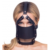 Черный намордник с кляпом-шаром Head Harness With A Gag - Orion - купить с доставкой в Самаре