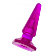 Фиолетовая анальная пробка BUTT PLUG - 9,5 см. - Toyfa Basic