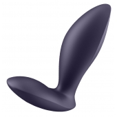 Фиолетовый анальный вибростимулятор Power Plug - Satisfyer - в Самаре купить с доставкой