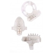 Набор из 3 прозрачных эрекционных колец с вибрацией Teasers Ring Kit - Chisa - в Самаре купить с доставкой