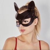 Коричневая кожаная маска  Кошечка - Sitabella - купить с доставкой в Самаре