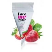 Съедобное согревающее массажное масло Love Me Tender Strawberry с ароматом клубники - 10 мл. - Love to Love - купить с доставкой в Самаре