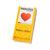 Презервативы с колечками и пупырышками Masculan Ribbed+Dotted - 10 шт. - Masculan - купить с доставкой в Самаре