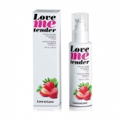 Съедобное согревающее массажное масло Love Me Tender Strawberry с ароматом клубники - 100 мл. - Love to Love - купить с доставкой в Самаре