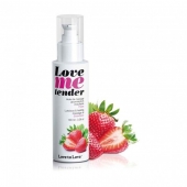 Съедобное согревающее массажное масло Love Me Tender Strawberry с ароматом клубники - 100 мл. - Love to Love - купить с доставкой в Самаре