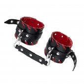 Черно-красные оковы из натуральной кожи - Pecado - купить с доставкой в Самаре