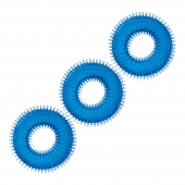 Комплект из трех голубых колец для эрекции 3-Pack Ultra-Stim Stretch Cock Rings - BlueLine - в Самаре купить с доставкой
