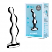 Стальной анальный фаллоимитатор для простаты Stainless Steel Anal Beads - 13 см. - b-Vibe - в Самаре купить с доставкой