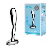 Стальной стимулятор простаты Stainless Steel Prostate Plug - 11,5 см. - b-Vibe - в Самаре купить с доставкой