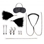 Большой эротический набор из 12 предметов Interchangeable Collar   Nipple Clips Set - Lux Fetish - купить с доставкой в Самаре