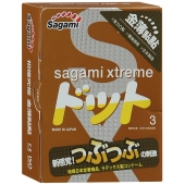 Презервативы Sagami Xtreme FEEL UP с точечной текстурой и линиями прилегания - 3 шт. - Sagami - купить с доставкой в Самаре