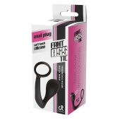 Черное эрекционное кольцо с анальной пробкой Anal Plug With Cockring - Dream Toys - в Самаре купить с доставкой