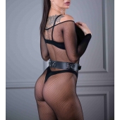 Черный кожаный пояс Sex Game - БДСМ Арсенал - купить с доставкой в Самаре