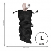 Черный мешочек для хранения игрушек Treasure Bag L - Satisfyer - купить с доставкой в Самаре