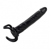 Чёрная насадка-фаллос для двойного проникновения INFLATABLE DILDO SLIM DONG  - 13,5 см. - Toyz4lovers - в Самаре купить с доставкой