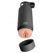 Серый мастурбатор в виде бутылки F*ck Flask - Pipedream - в Самаре купить с доставкой