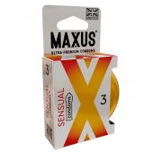 Презервативы анатомической формы Maxus Sensual - 3 шт. - Maxus - купить с доставкой в Самаре