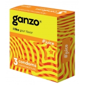 Ароматизированные презервативы Ganzo Juice - 3 шт. - Ganzo - купить с доставкой в Самаре