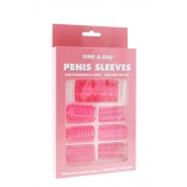 Набор из 7 розовых насадок на пенис ONE-A-DAY PENIS SLEEVES PINK - Seven Creations - в Самаре купить с доставкой