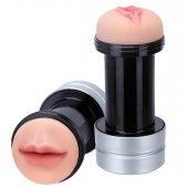 Двусторонний мастурбатор REALSTUFF 2 IN 1 HUMMER MOUTH   VAGINA - ротик и вагина - Dream Toys - в Самаре купить с доставкой