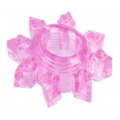 Розовое гелевое эрекционное кольцо-звезда - Toyfa Basic - в Самаре купить с доставкой