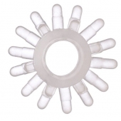 Прозрачное гелевое эрекционное кольцо с шипиками - Toyfa Basic - в Самаре купить с доставкой