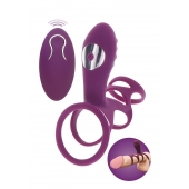 Фиолетовая эрекционная вибронасадка Halo Halo C-Ring Sleeve - Toy Joy - в Самаре купить с доставкой