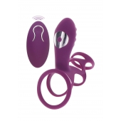 Фиолетовая эрекционная вибронасадка Halo Halo C-Ring Sleeve - Toy Joy - в Самаре купить с доставкой