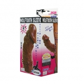 Коричневая насадка на пенис Wolftooth Sleeve - 13 см. - Baile - в Самаре купить с доставкой