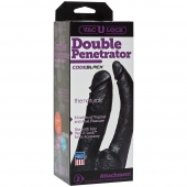Черная насадка-фаллоимитатор для двойной стимуляции Double Penetrator - 16 см. - Doc Johnson - купить с доставкой в Самаре