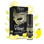 Съедобный жидкий вибратор Dual Vibe! со вкусом лимонного джина с тоником - 15 мл. - ORGIE - купить с доставкой в Самаре