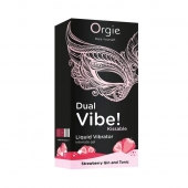 Съедобный жидкий вибратор Dual Vibe! со вкусом клубничного джина с тоником - 15 мл. - ORGIE - купить с доставкой в Самаре