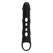 Черная насадка-удлинитель Vibrating Extender With Remote с вибрацией - Dream Toys - в Самаре купить с доставкой