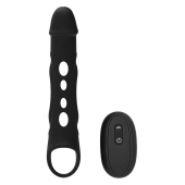 Черная насадка-удлинитель Vibrating Extender With Remote с вибрацией - Dream Toys - в Самаре купить с доставкой