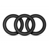 Набор из 3 черных эрекционных колец Black Small Penis Rings - Blush Novelties - в Самаре купить с доставкой