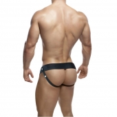 Телесный фаллопротез на черных эластичных ремнях 7 Inch Hollow Strap On - 17 см. - Blush Novelties - купить с доставкой в Самаре