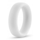 Белое люминесцентное эрекционное кольцо Silicone Glo Cock Ring - Blush Novelties - в Самаре купить с доставкой